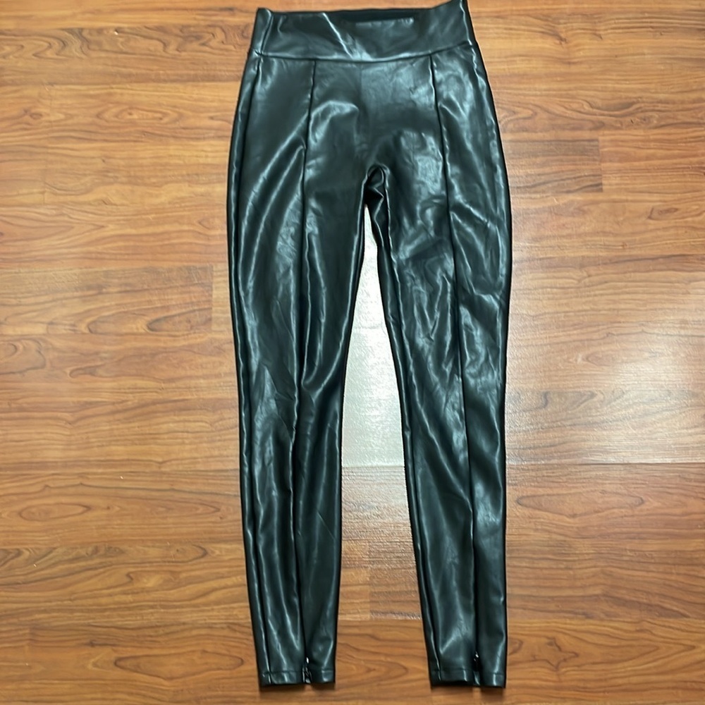 Abercrombie & Fitch Vegan Faux Leather Stretch Zip-Ankle Leggings Pants … - Picture 6 of 13